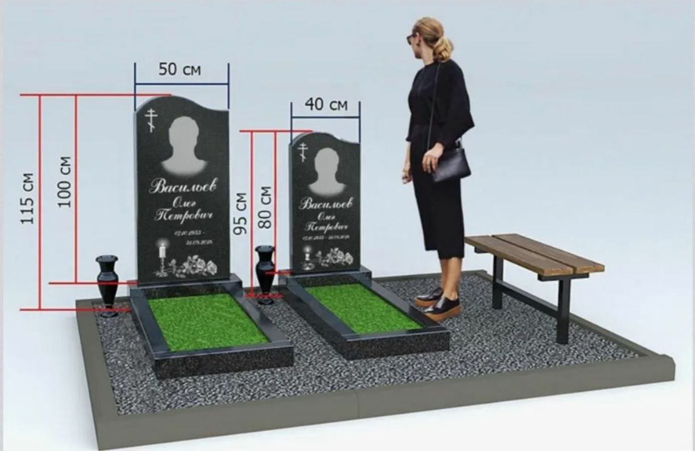 Как правильно определить размеры памятника на могилу?